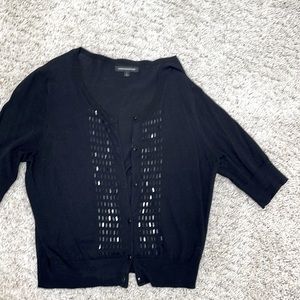 3/4 sleeve sweater with buttons